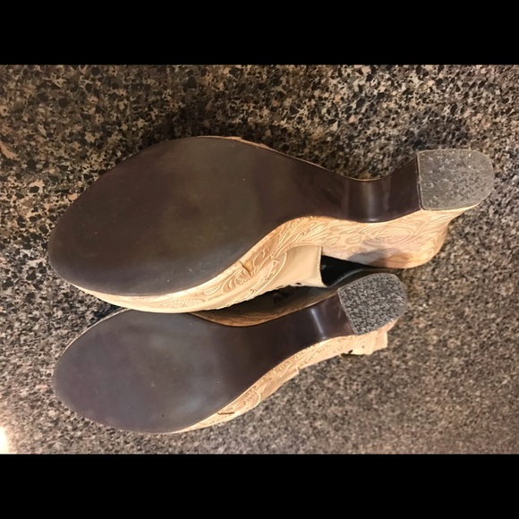 Nine West Leather Platform Sandals 6.5 - Picture 4 of 8